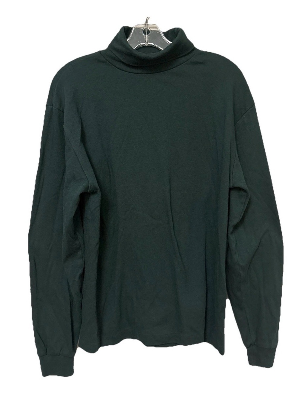 Vintage Eddie Bauer Women’s L Roll Neck Classic Turtleneck Sweater Green Cotton